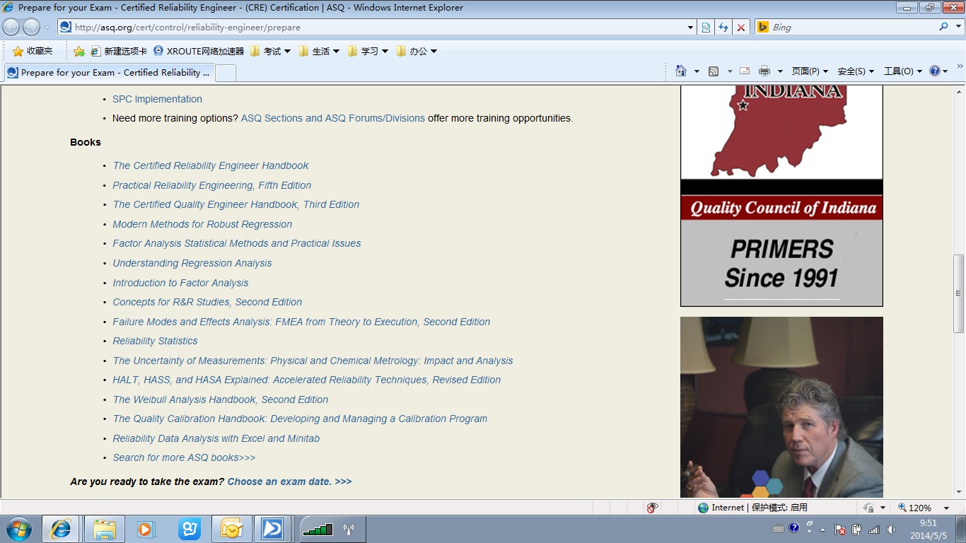 美国ASQ-CRE-指定考试用书 大奉送【欢迎大家补充】