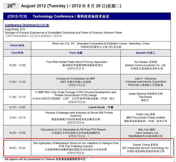 宜特将于深圳举办2012SMTA华南高科技会议 