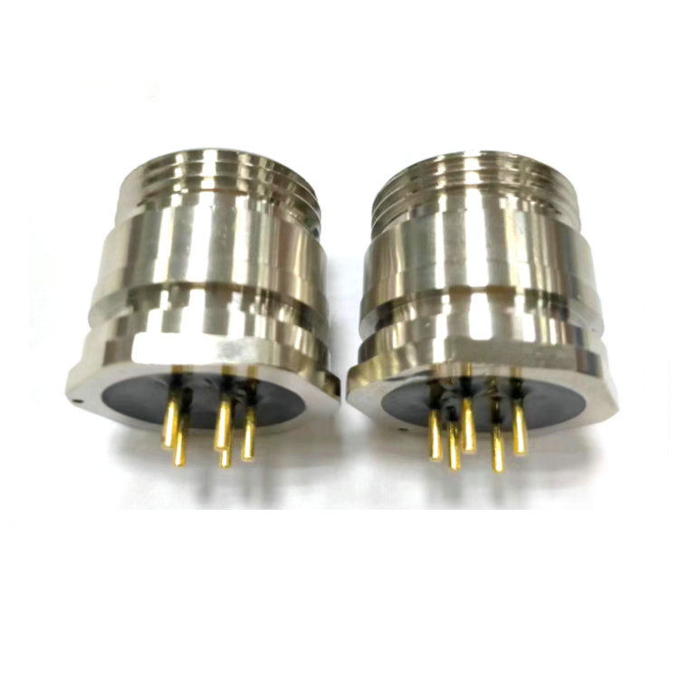 7/8航空插头5针焊板式防水插座