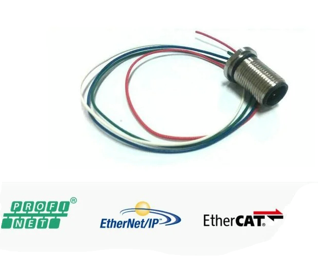 矿用电磁先导阀用M12航空插座4针圆形防水连接器IP67